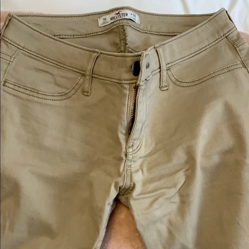 Khaki skinny jeans